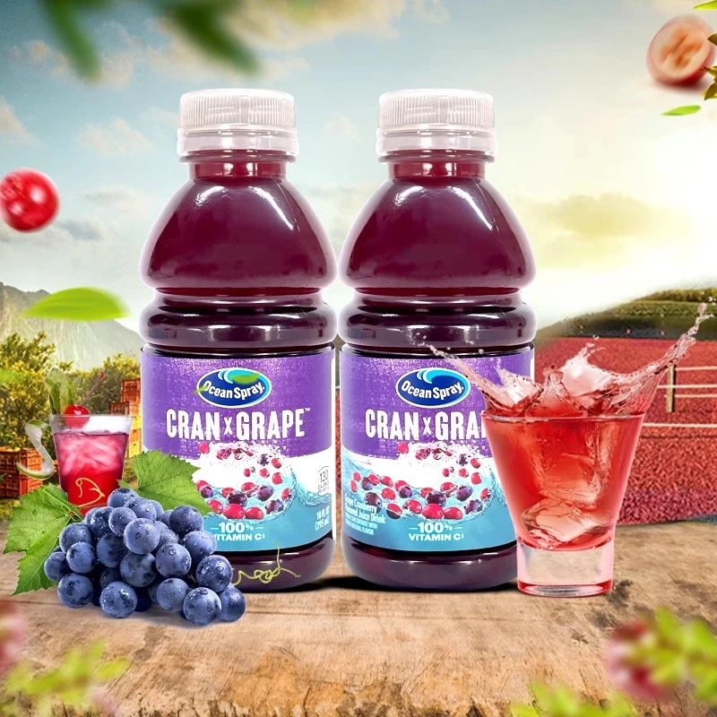 OceanSpray优鲜沛蔓越莓葡萄汁进口果汁饮料整箱批发特价可调酒用