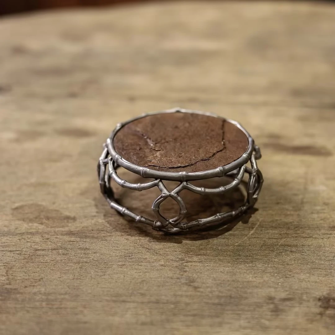 【宽窄】竹枝鼓凳盖置（古篱S0113）