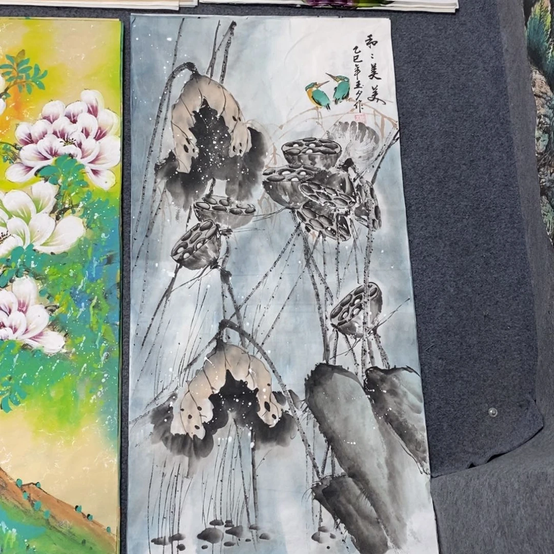 国画尺寸100✖️50三尺精品手绘画