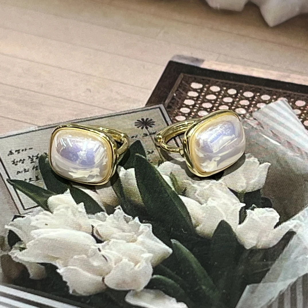 非金属亚克力耳饰 P323精致方块耳扣