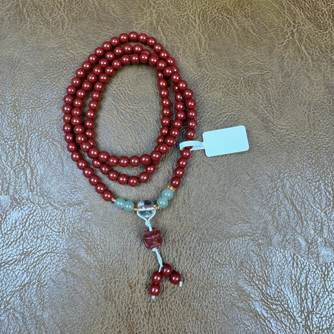 含辰砂工艺品ZS项链三圈-无礼盒-@@sp001-6