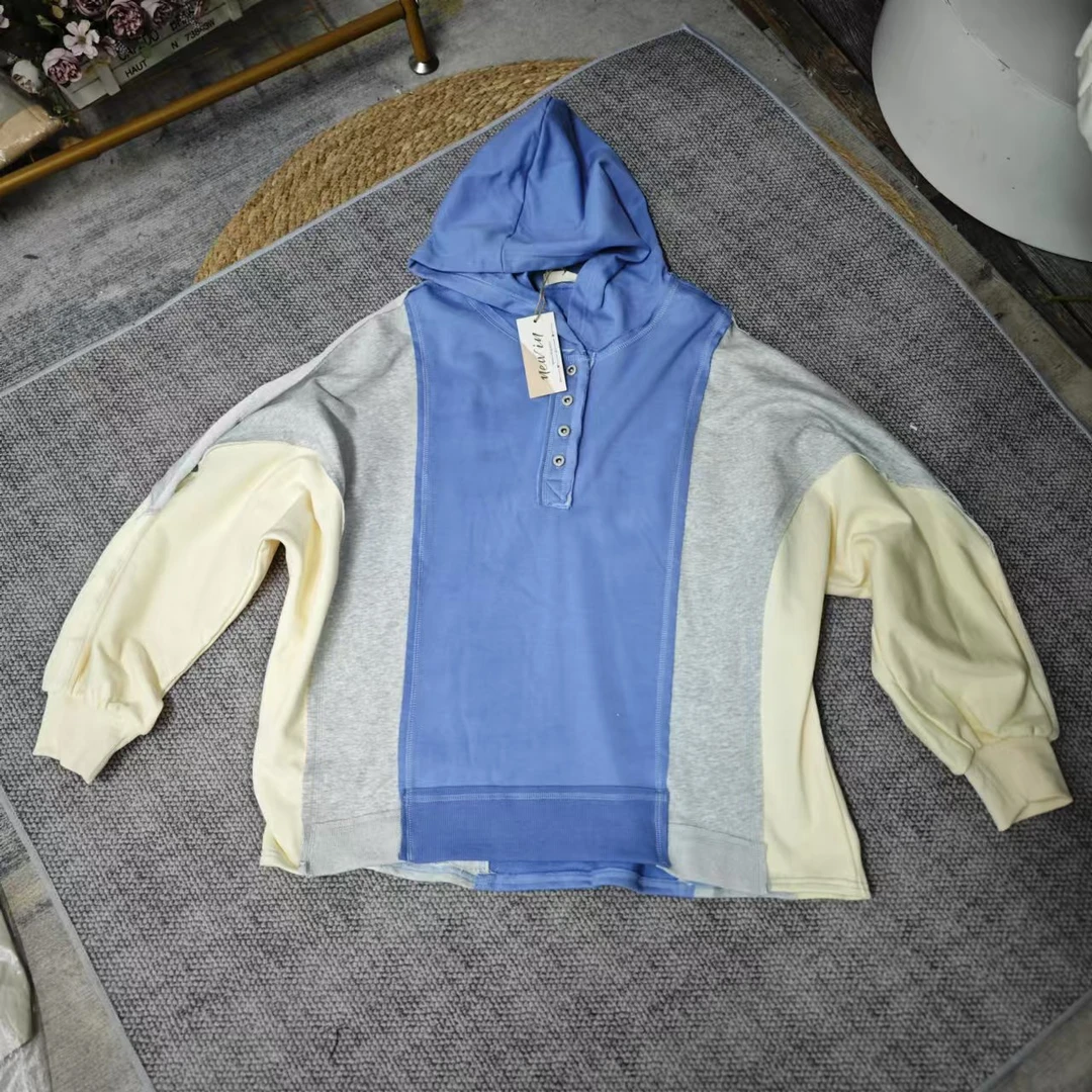 唯琳剪标 8仓B6-11-11863款 美国单拼色套头卫衣