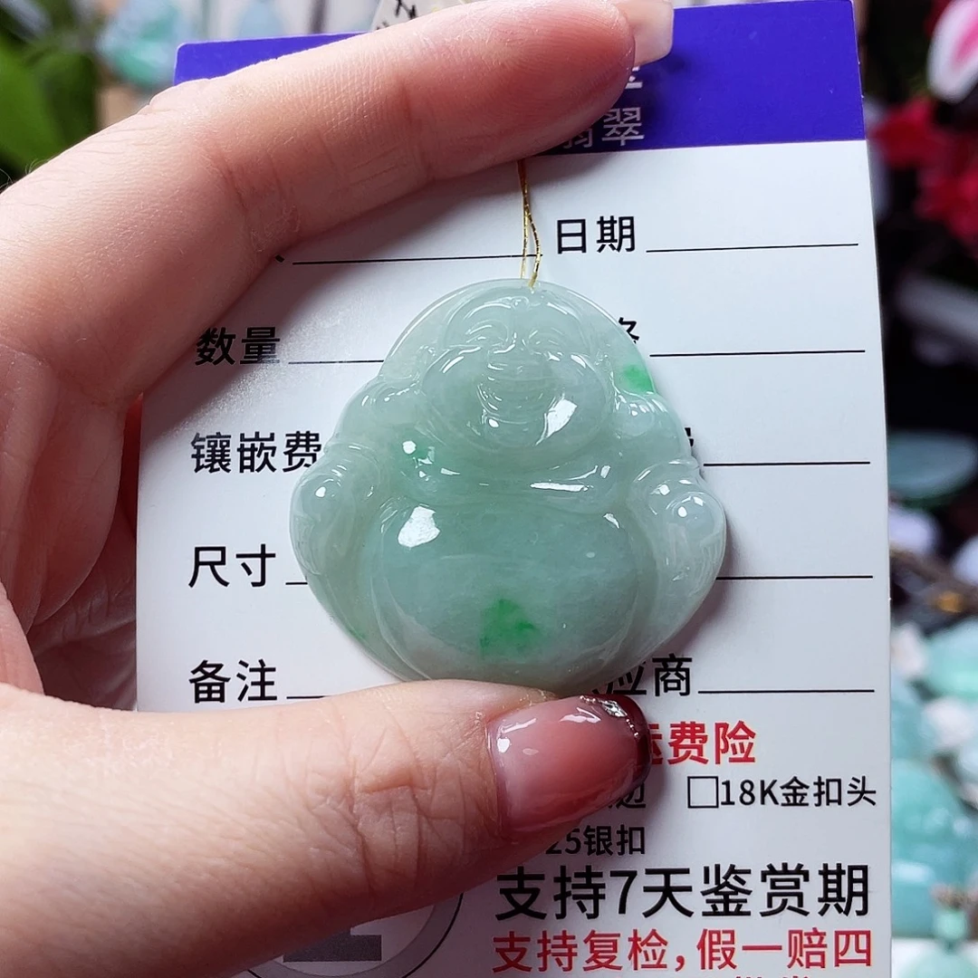 翡翠未镶嵌颈饰佛公27