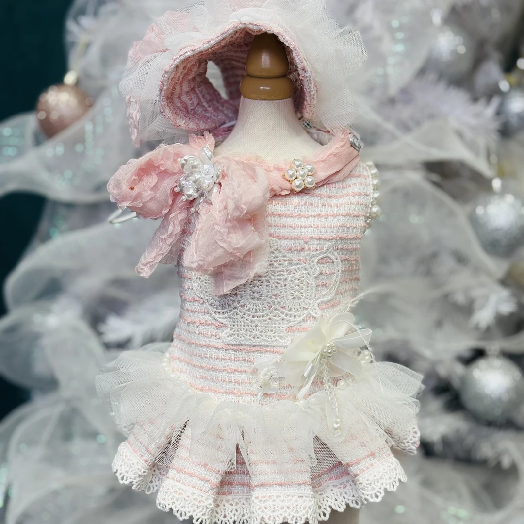 约克派原创设计下午茶手工定制宠物连衣裙