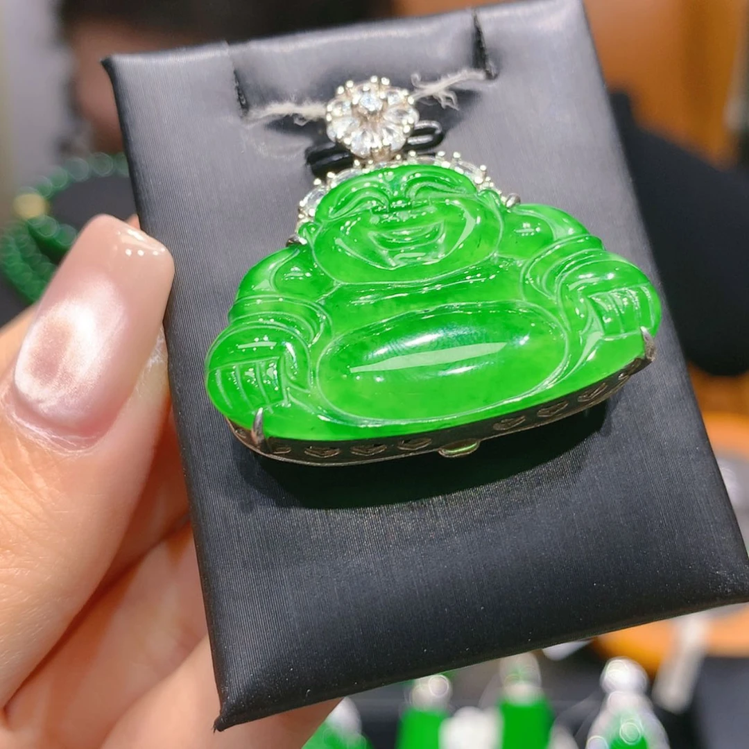 【闪购商品】颈饰银S925镶嵌翡翠5柒姐