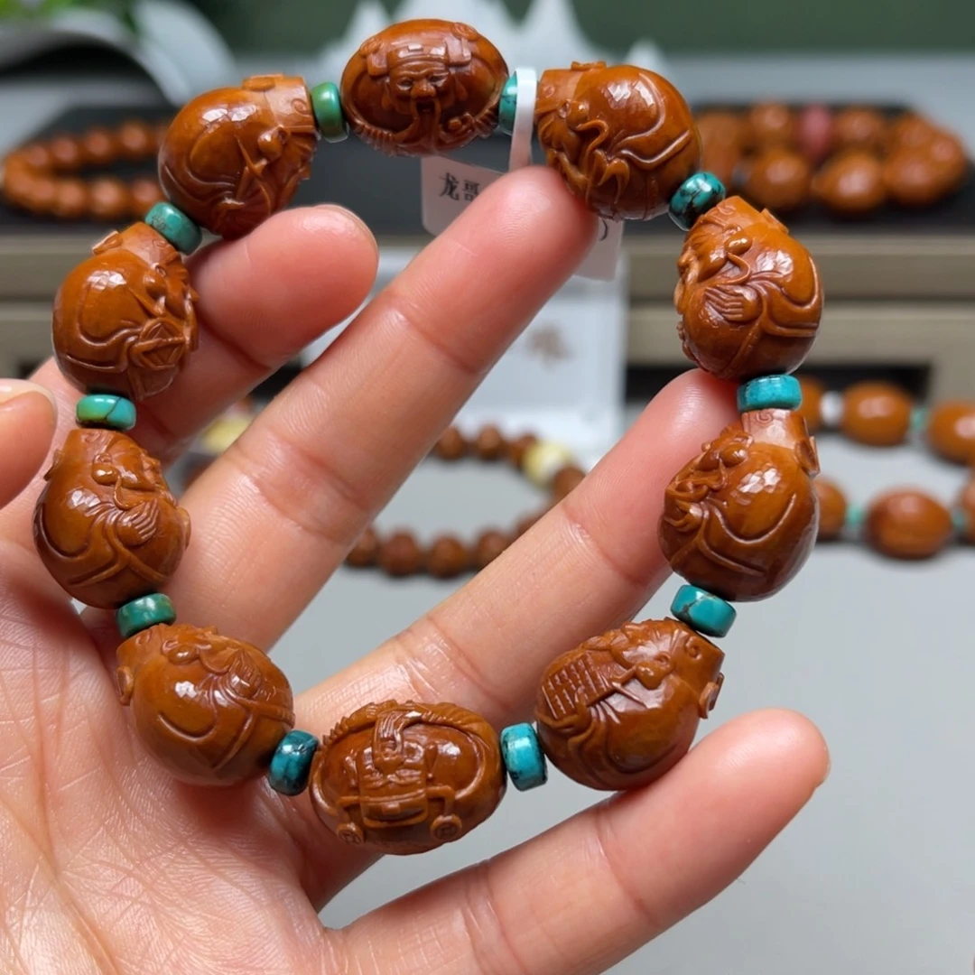 吊坠橄榄核财运滚滚，8颗橄榄核