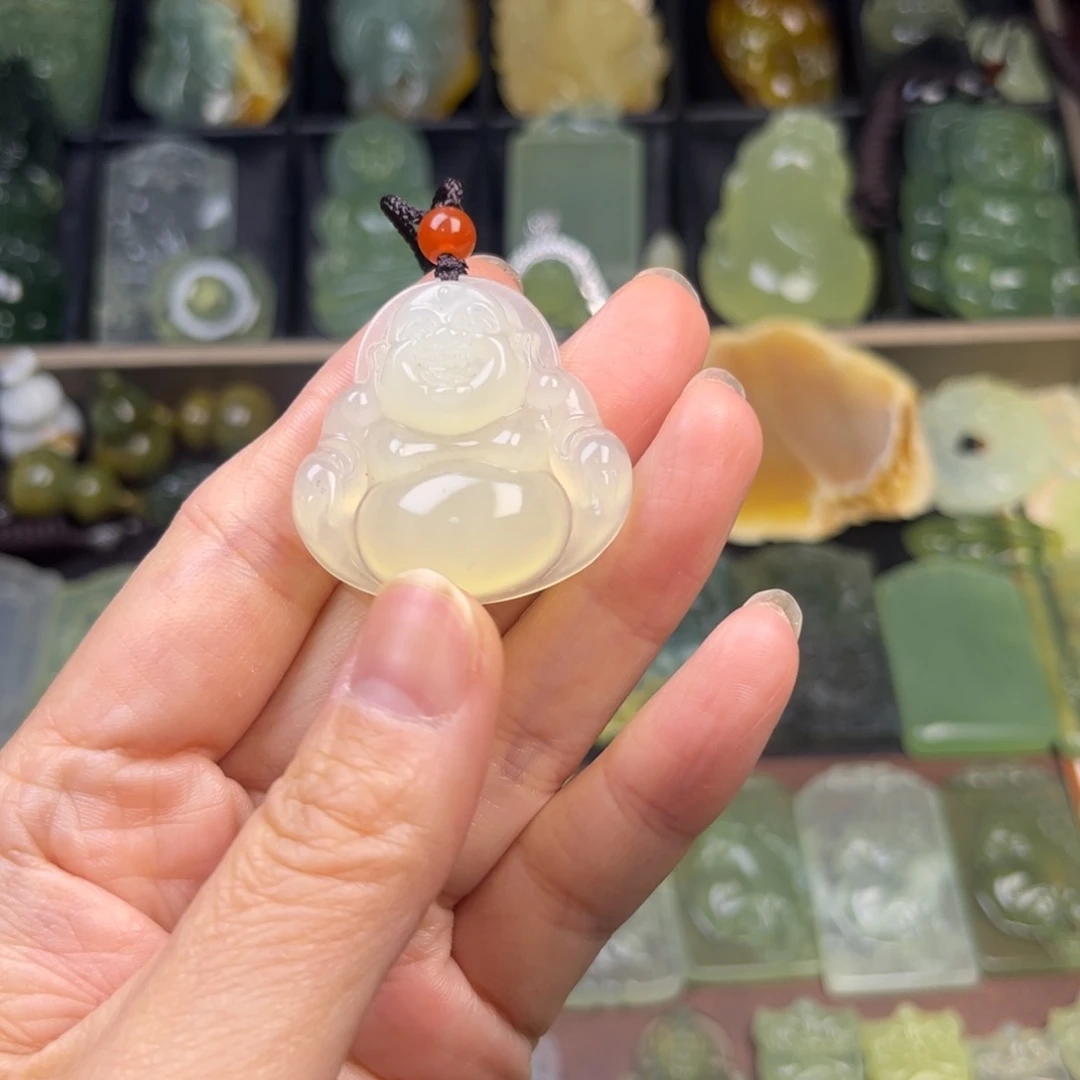 蛇纹石玉未镶嵌吊坠(赠链)