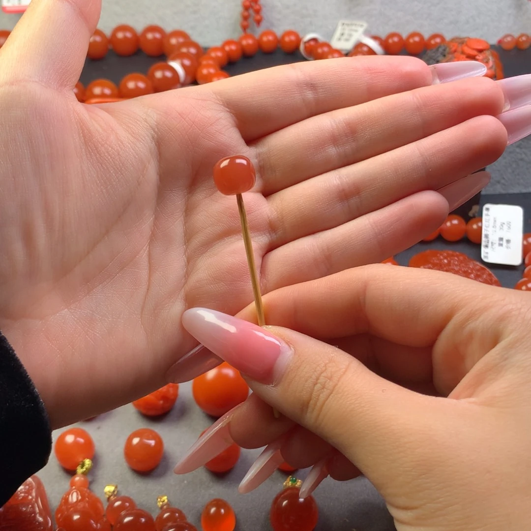 南红玛瑙未镶嵌老型单珠