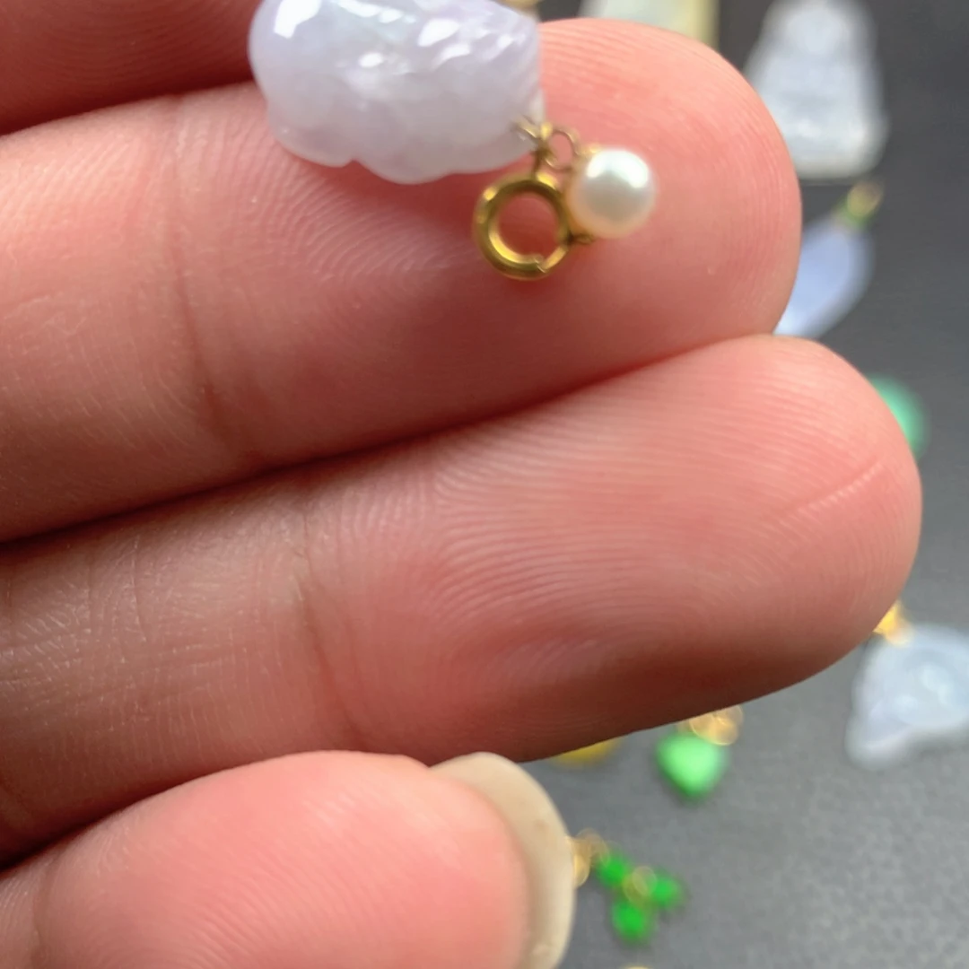 【闪购商品】颈饰18K金镶嵌翡翠翡翠