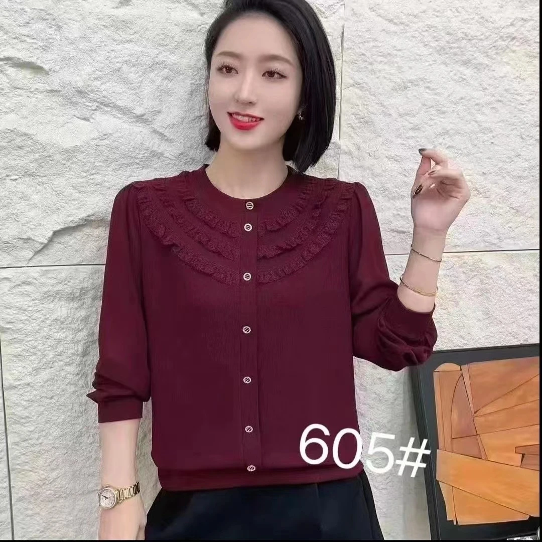 605款三层花边洋气春款长袖女