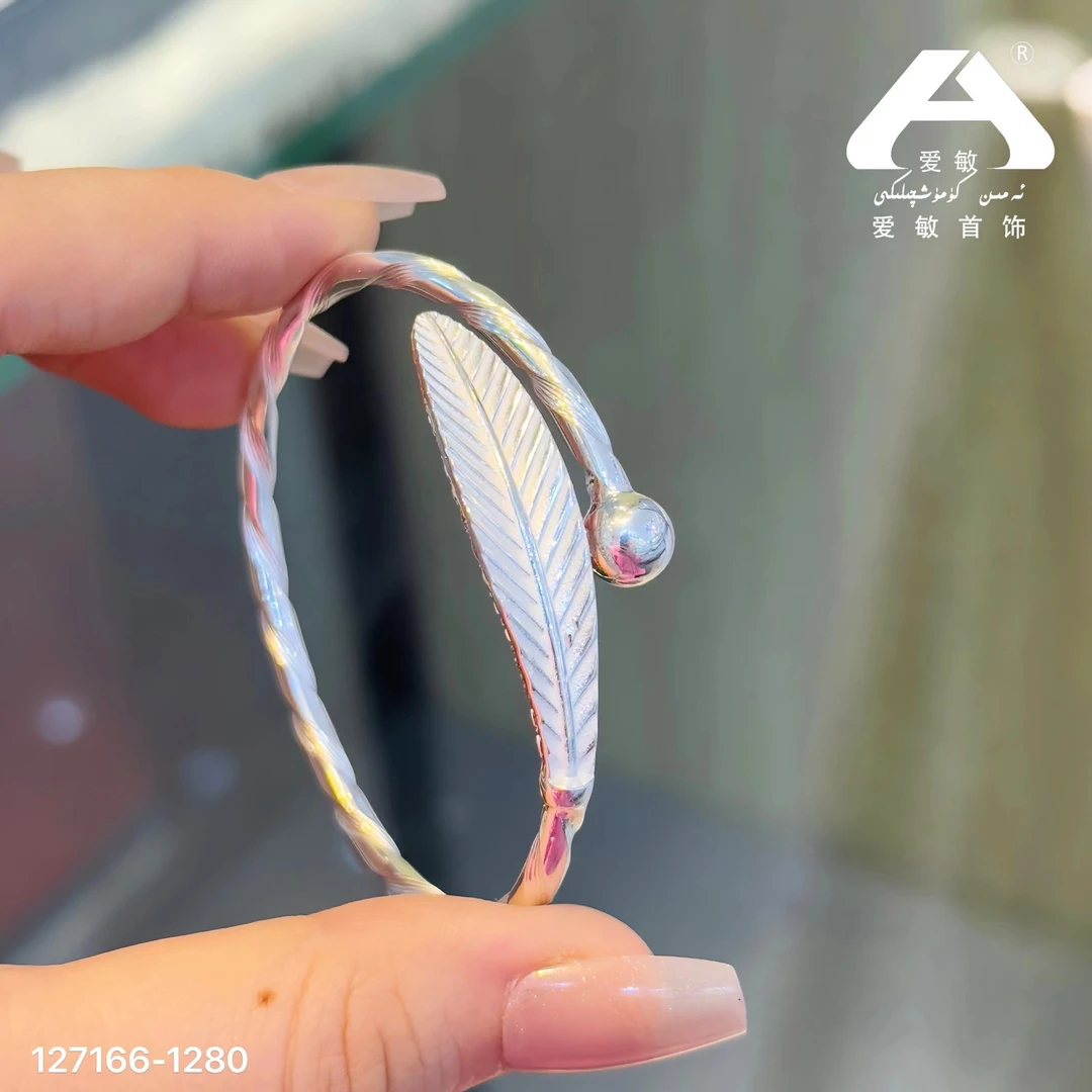 足银手镯 爱敏首饰手镯127166
