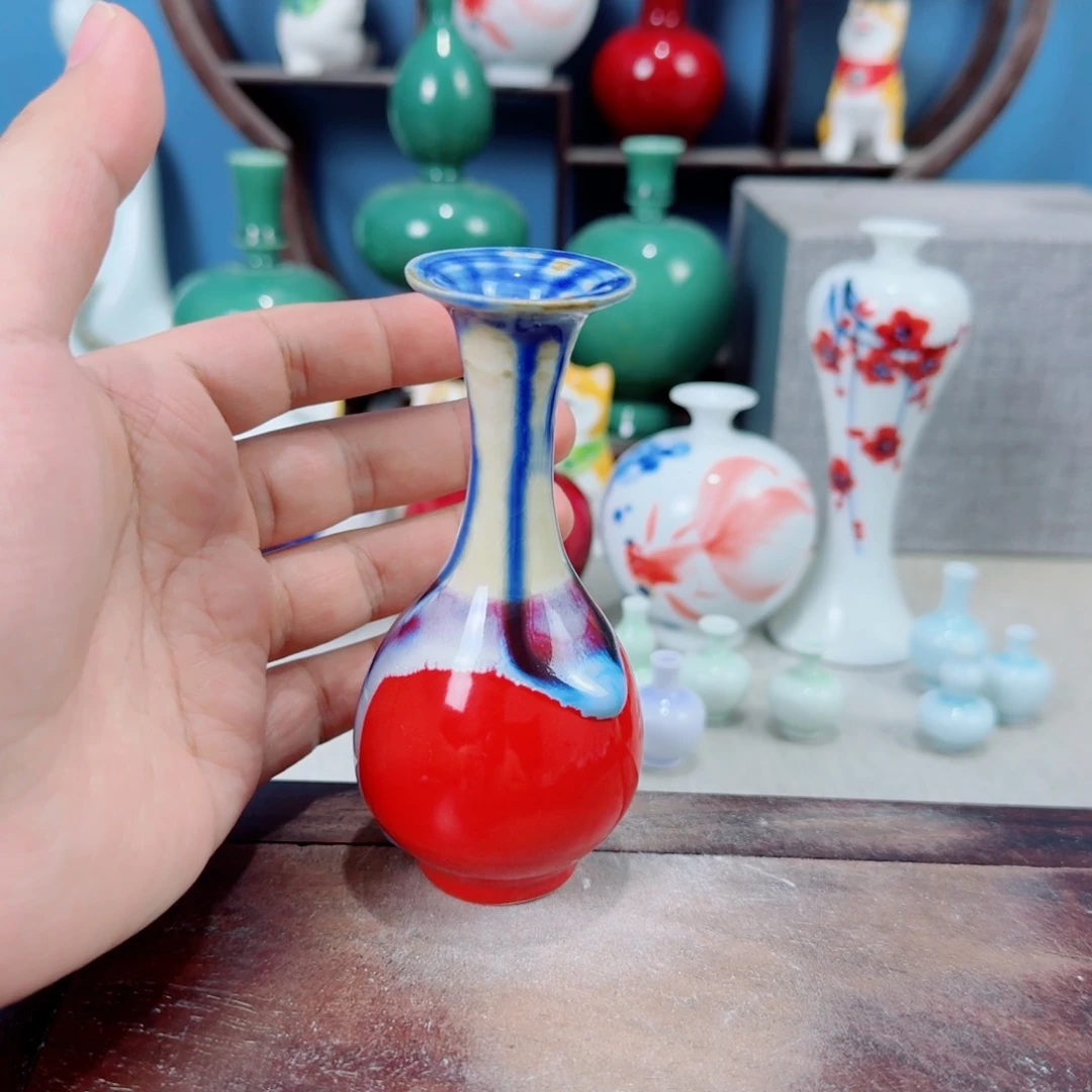 陶瓷手工小花器摆件