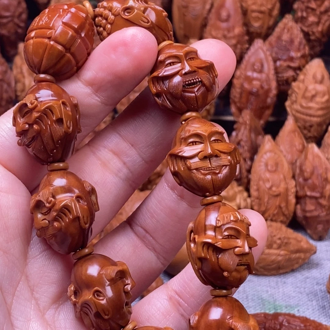 獨***贰手串/手链橄榄核核雕
