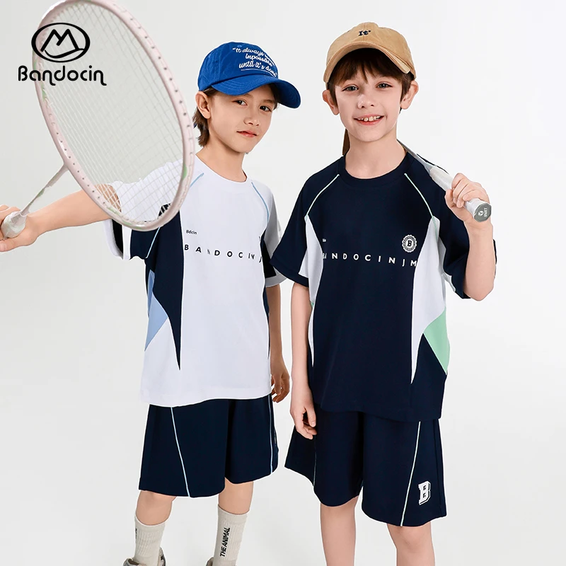 BANDOCIN/半度闲儿童运动套装夏季户外训练服速干两件套男童