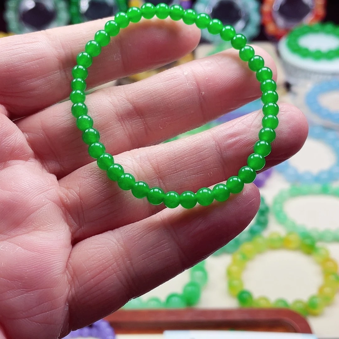 翡翠未镶嵌颈饰卡4.5翡翠珠链男女款01