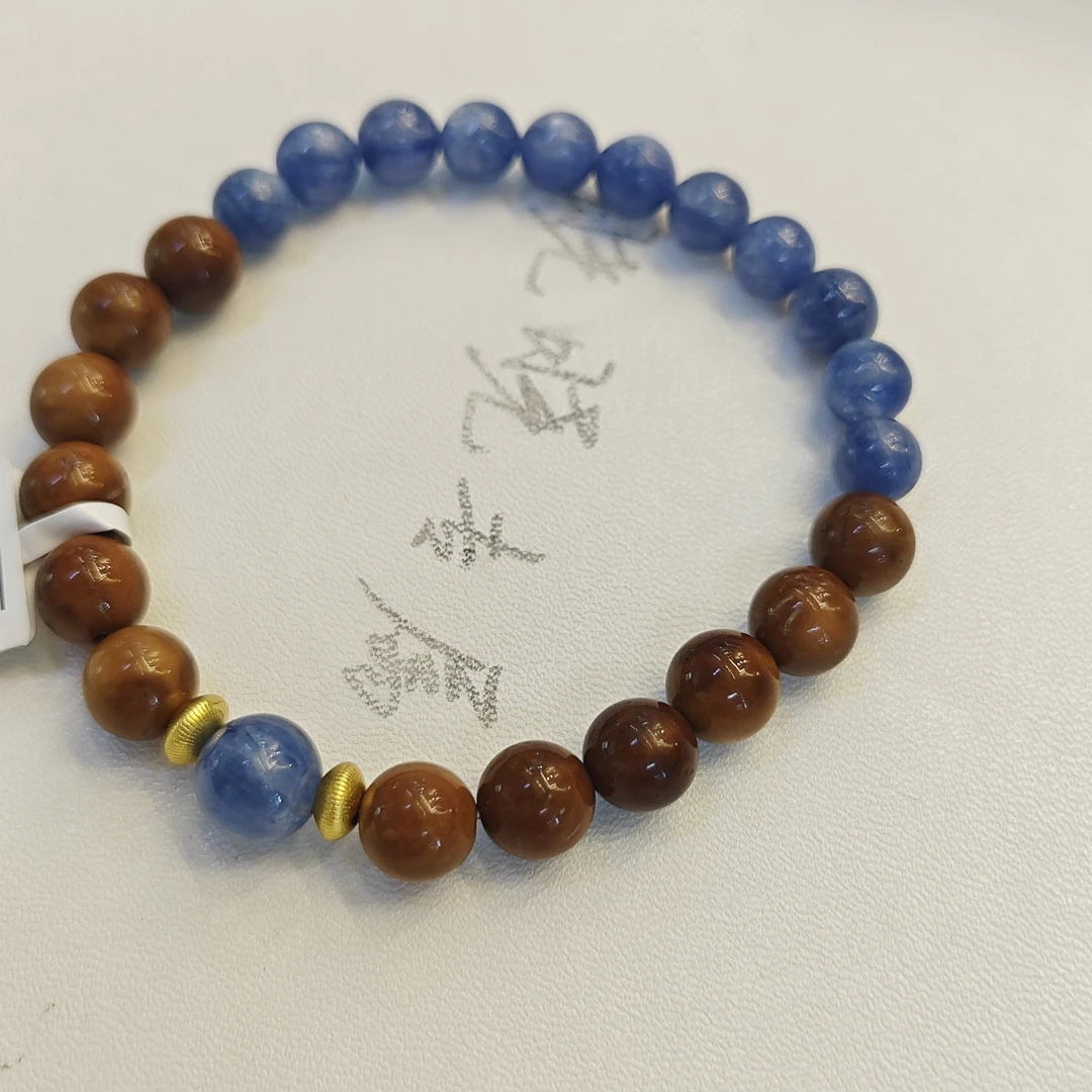 7-8mm库克蓝金手串L052 qx