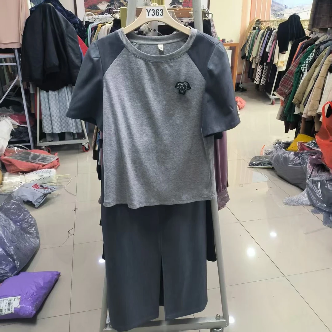 【Y363-M-2XL】精品气质轻奢品牌折扣女装连衣裙