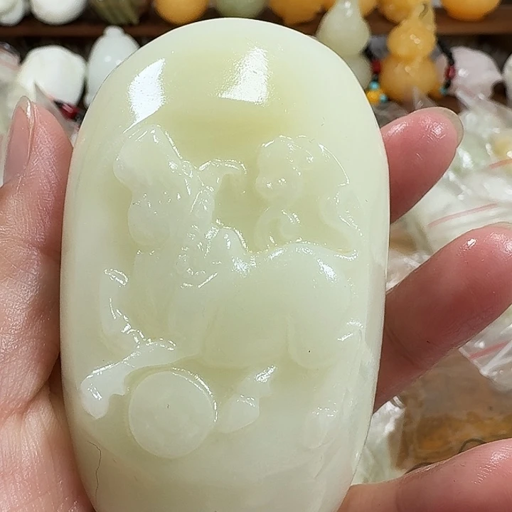 开***好砖雕石头手把件不退不换