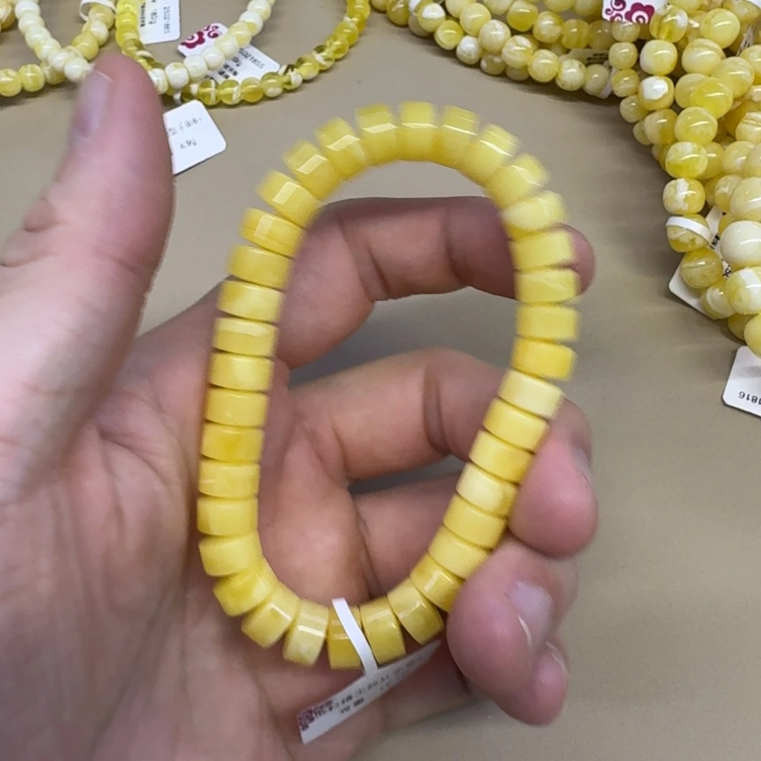 琥珀未镶嵌手链精工老型手串