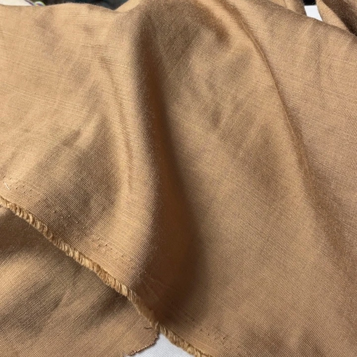 卡其色棉麻2米。