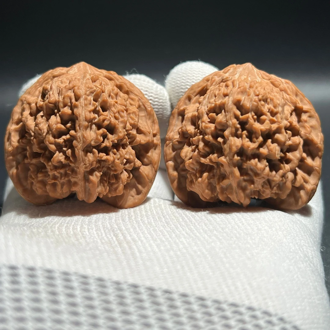 文玩核桃红皮满天星狮子头边45高42肚40精品【126】