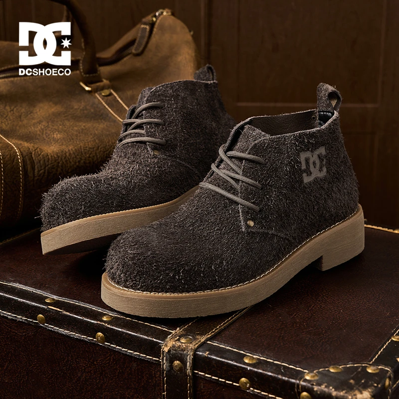 DCSHOES XIVAN  2025年新款时尚男鞋短靴头层牛皮中帮工装马丁靴