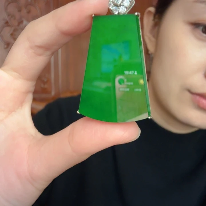 翡翠银S925镶嵌吊坠(不含链)吊坠