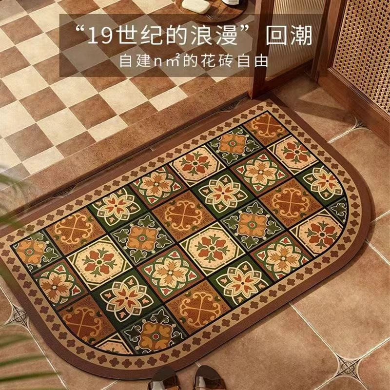 美拉德系列大尺寸60*100CM防滑橡胶底门厅玄关地毯地垫防滑家用
