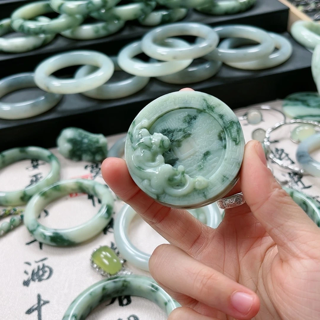 【闪购商品】未镶嵌透闪石-蛇纹石玉项链玖*