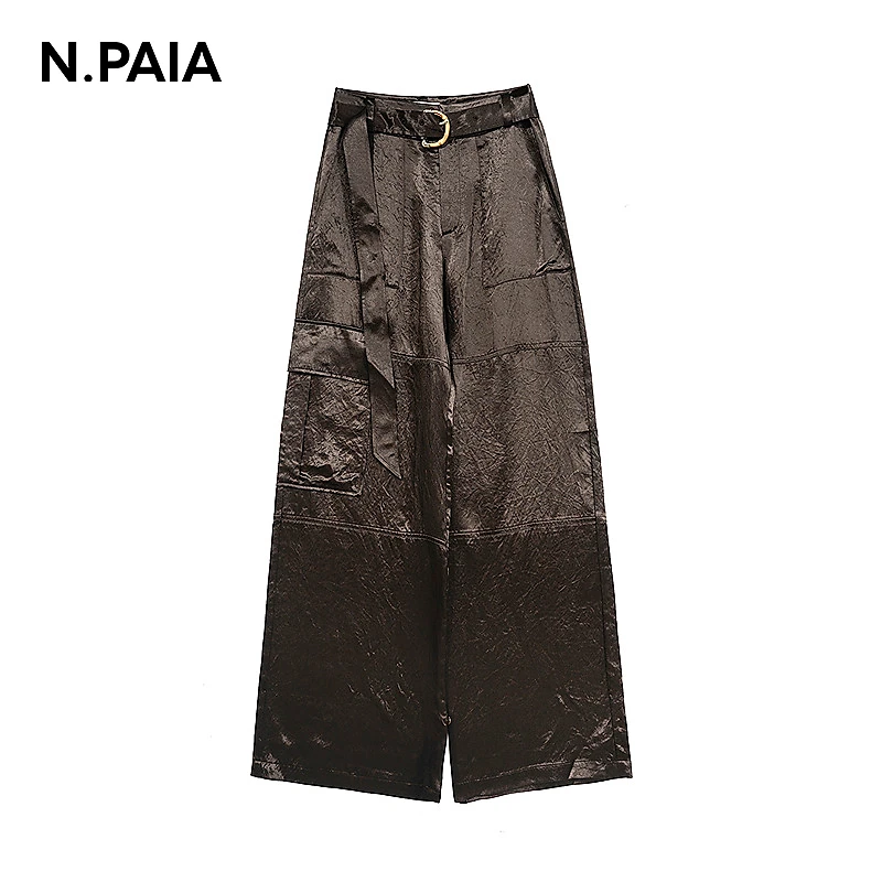 恩派雅24夏直筒阔腿休闲裤女XNJPT6412A