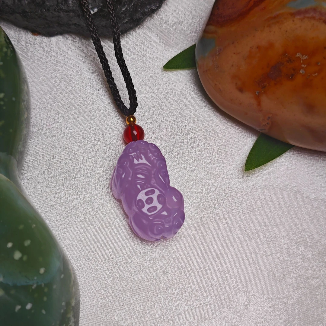 七夕节特惠 粉紫色玛瑙貔貅吊坠/NYXF-MNDZ-148（多样性发货）