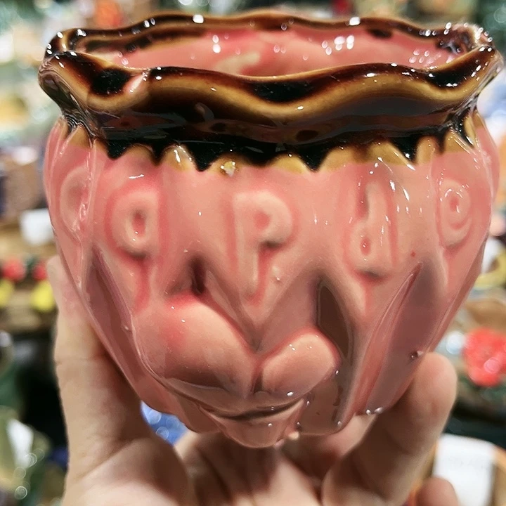 瓷片花盆多肉植物艺术品