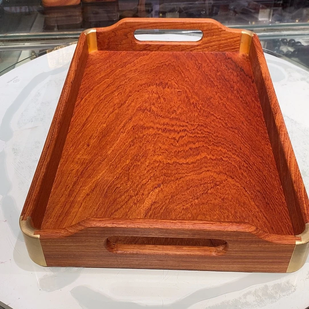 大果紫檀（缅甸花梨）独板文盘36/24/5.5