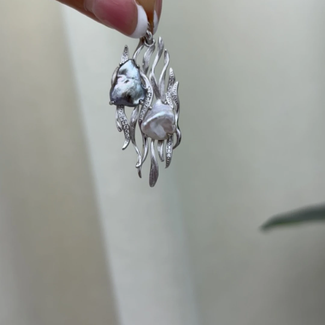 海水珍珠澳白keshi吊坠