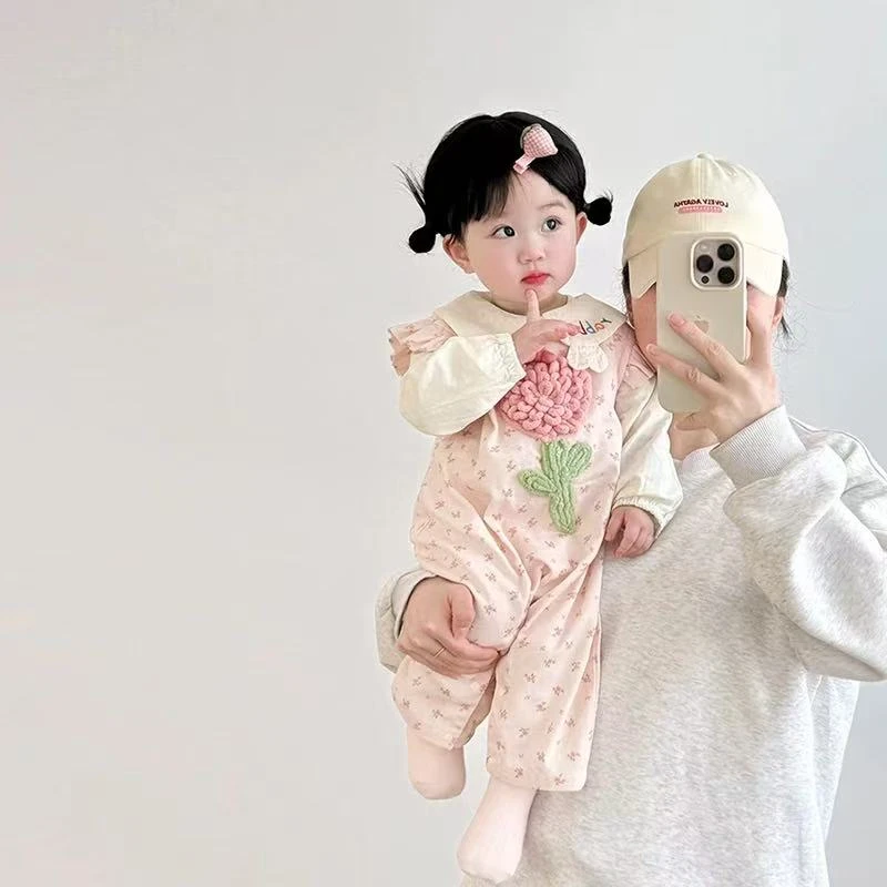婴幼儿衣服春秋新款背带裤套装分体两件套春秋季女孩宝宝洋气春秋