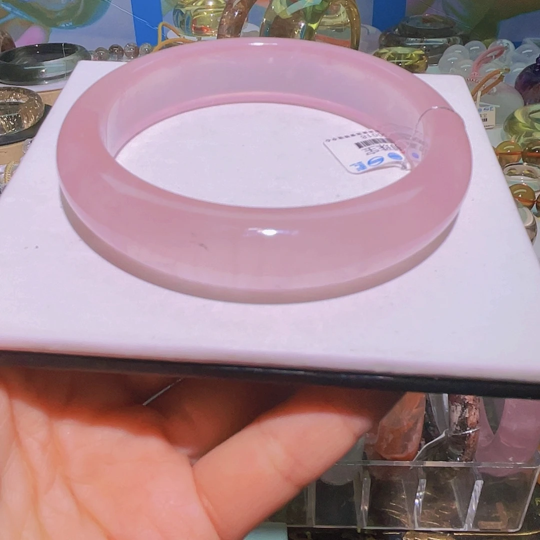 水晶未镶嵌手镯天然马粉水晶特价款61圈