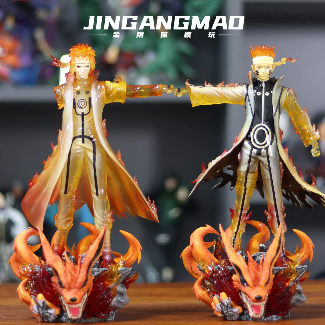 巨浪 父子碰拳共鸣 水门 鸣人 火影忍者 模型手办雕像生日礼物