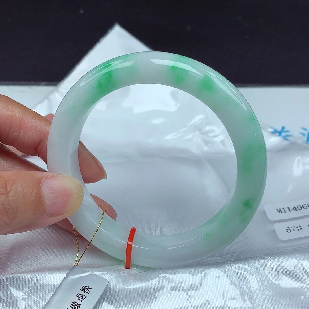 翡翠未镶嵌手镯57圈4966
