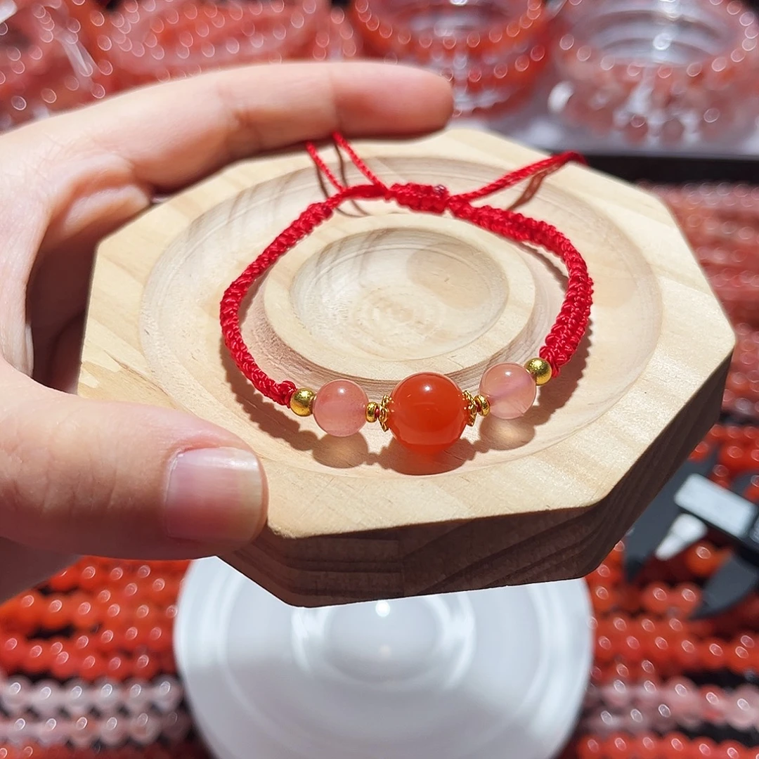 南红玛瑙未镶嵌手链