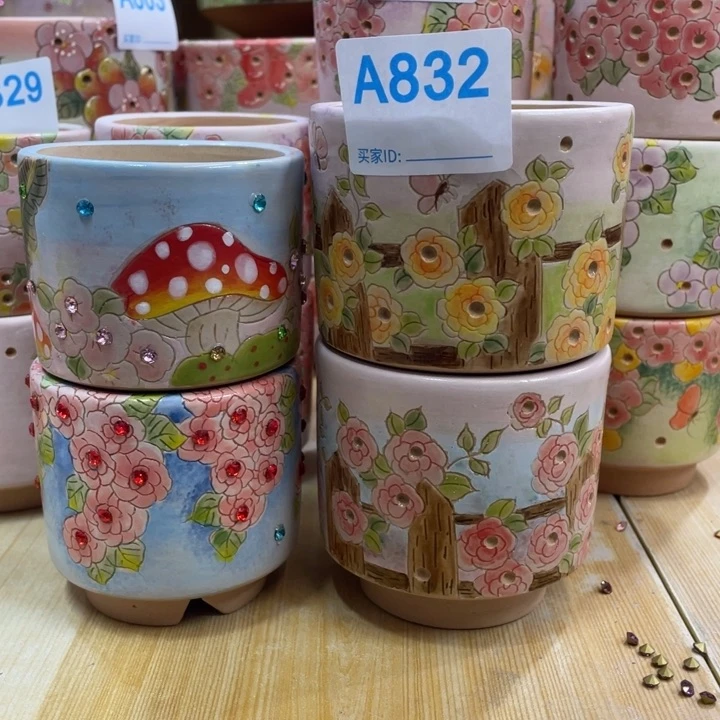 ?***?直筒花盆多肉花盆微微瑕