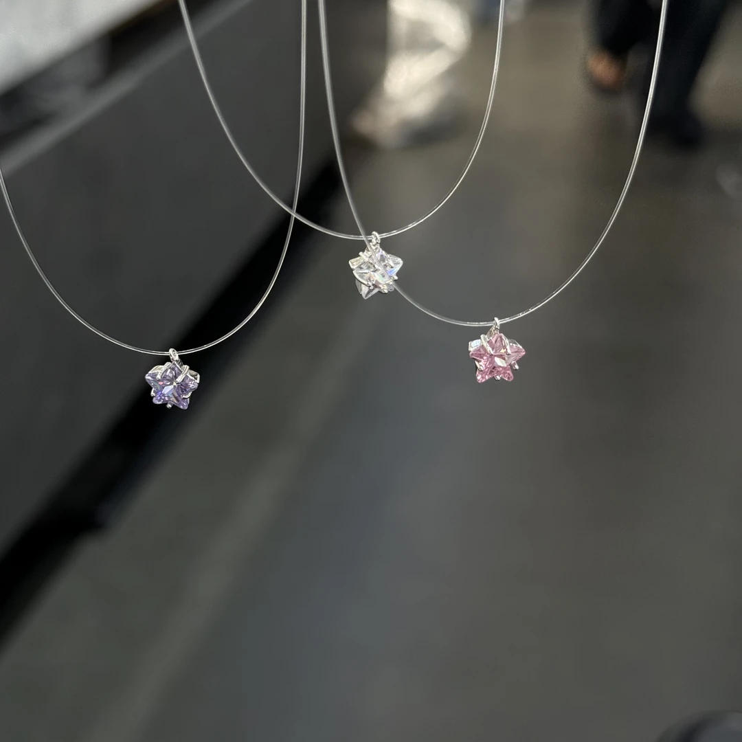 非金属硅胶项链 1296 超推荐 夏季百搭小冰星星时尚项链