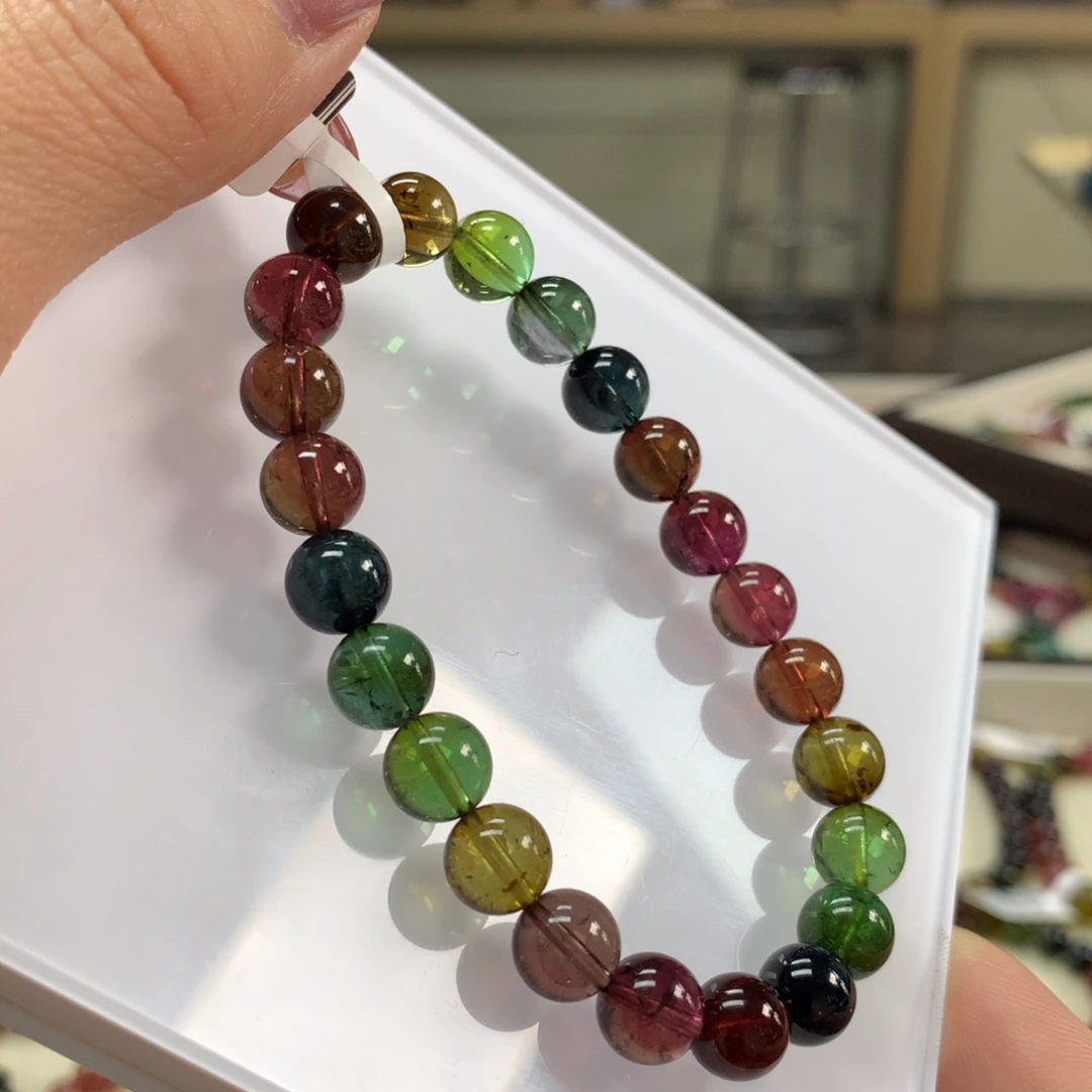 碧玺手链未镶嵌8.4毫米左右