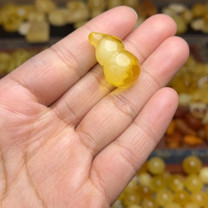 蜜蜡未镶嵌珠宝奇石天然蜜蜡福禄双全199