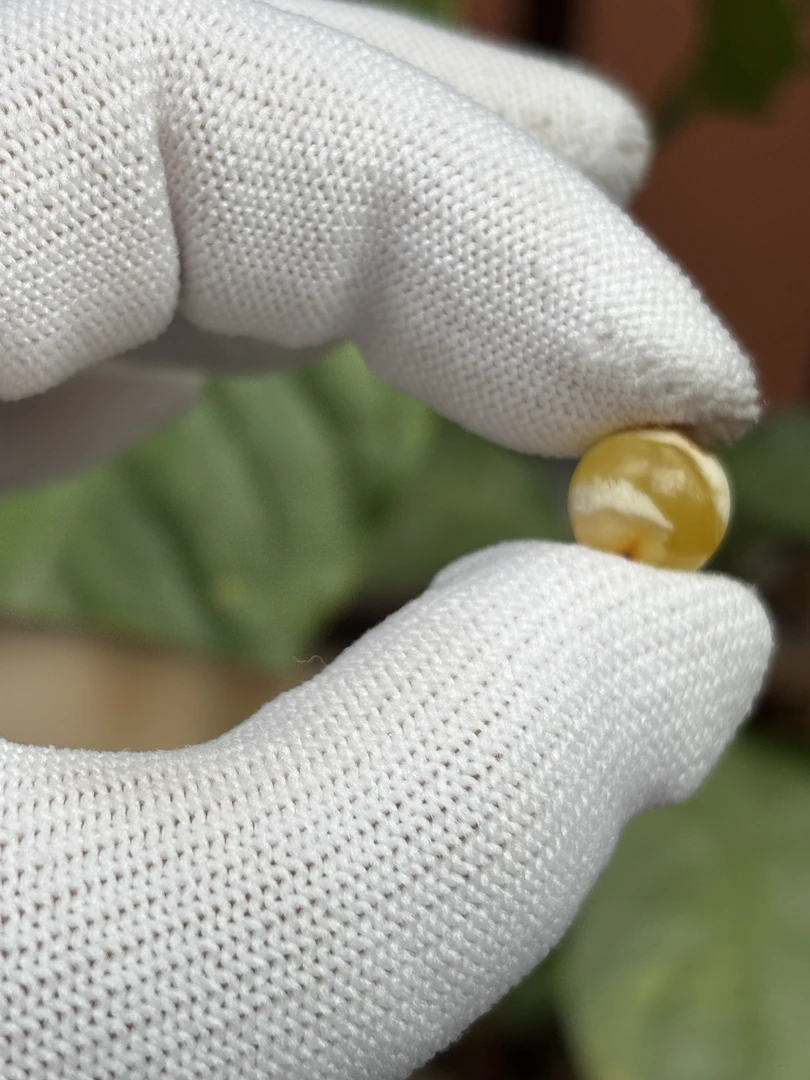 5323天然蜜蜡琥珀微瑕圆珠10.2mm