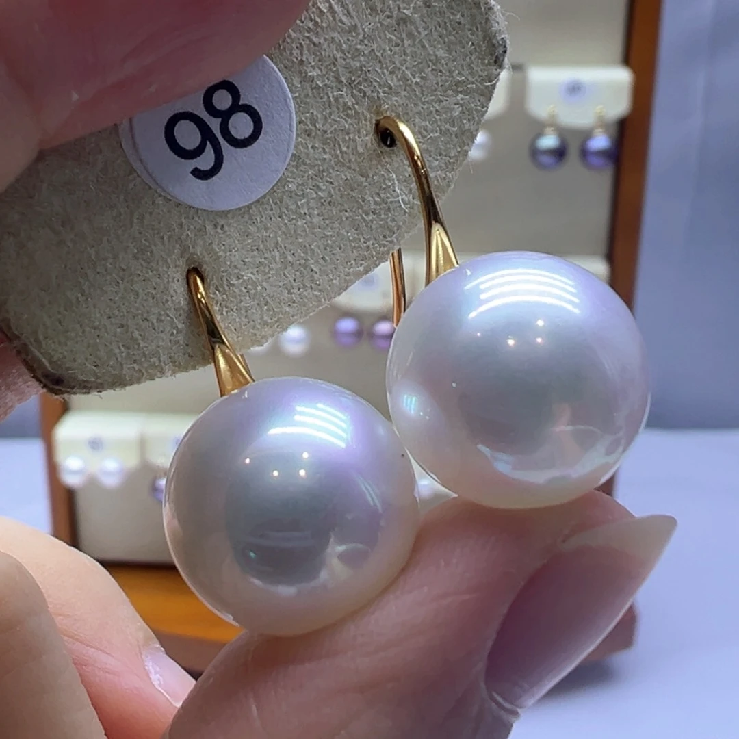 银S925镶嵌淡水珍珠耳饰