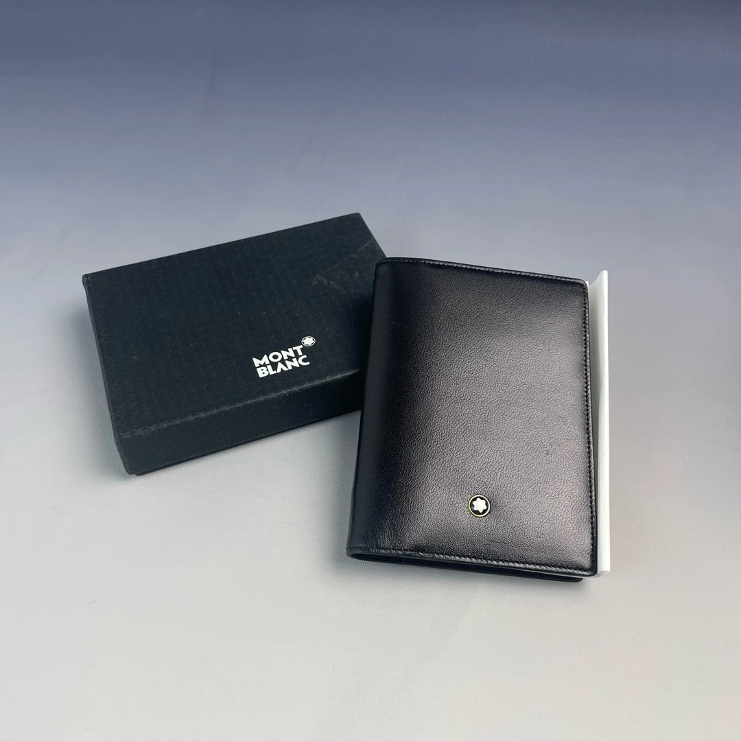 未使用 YSL/圣罗兰 MONTBLANC多用途牛皮卡包/全新全套/5112