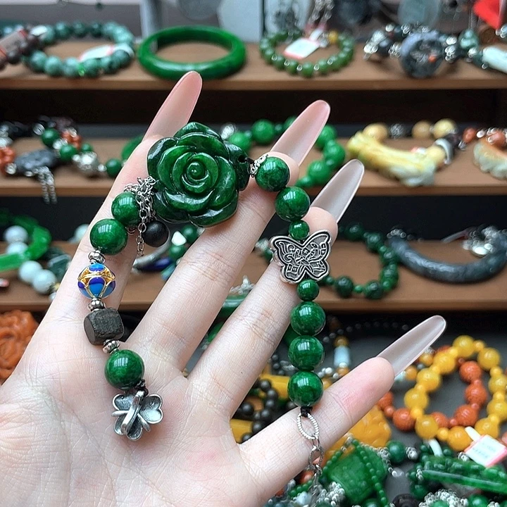 翡翠未镶嵌手链饰品