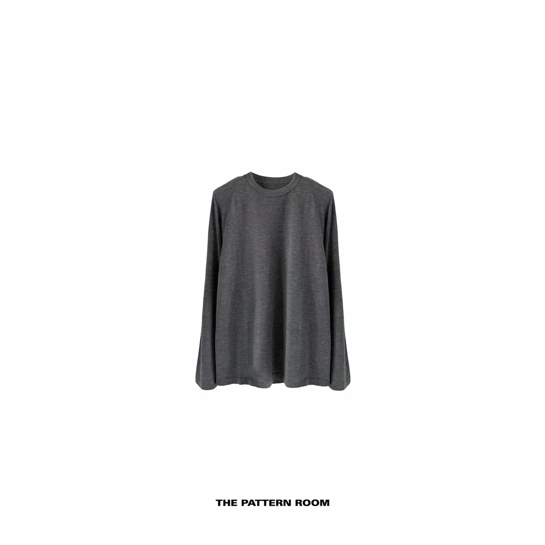 The pattern room | 反常规基础薄雾精织直角肩毛衣