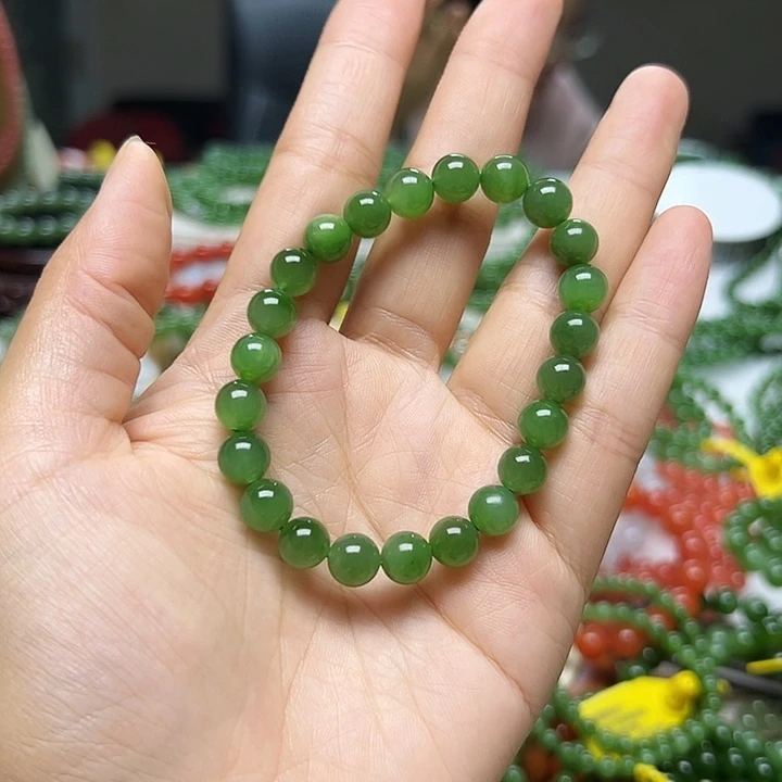 小***宝和田玉（碧玉）未镶嵌手链