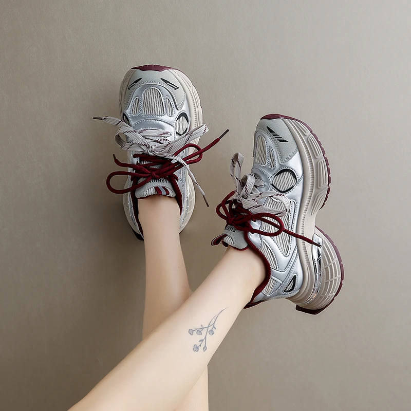 增高老爹鞋ins2025春夏季新款厚底休闲鞋时尚百搭休闲鞋运动鞋